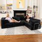 Jaxx Unsofa 2-Piece Modular Right Facing L-Shaped Sectional in Black, , large