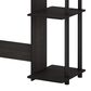 HOMLUX 40" Computer Desk with Open Side Shelves in Espresso and Black, , large