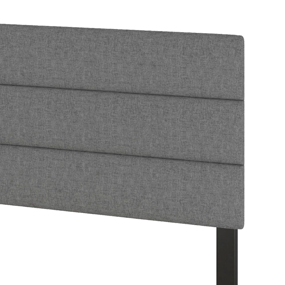 Accent Sicily Queen Upholstered Platform Bed in Grey, , large