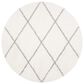 Safavieh Parma Shag PMA515A 5"3" Round Cream and Grey Area Rug, , large