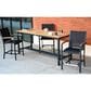Three Birds Casual SoHo Narrow Counter Height Table in Black and Teak, , large