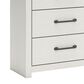 Ashley Linnocreek Dresser and Mirror in White and Warm Brown, , large