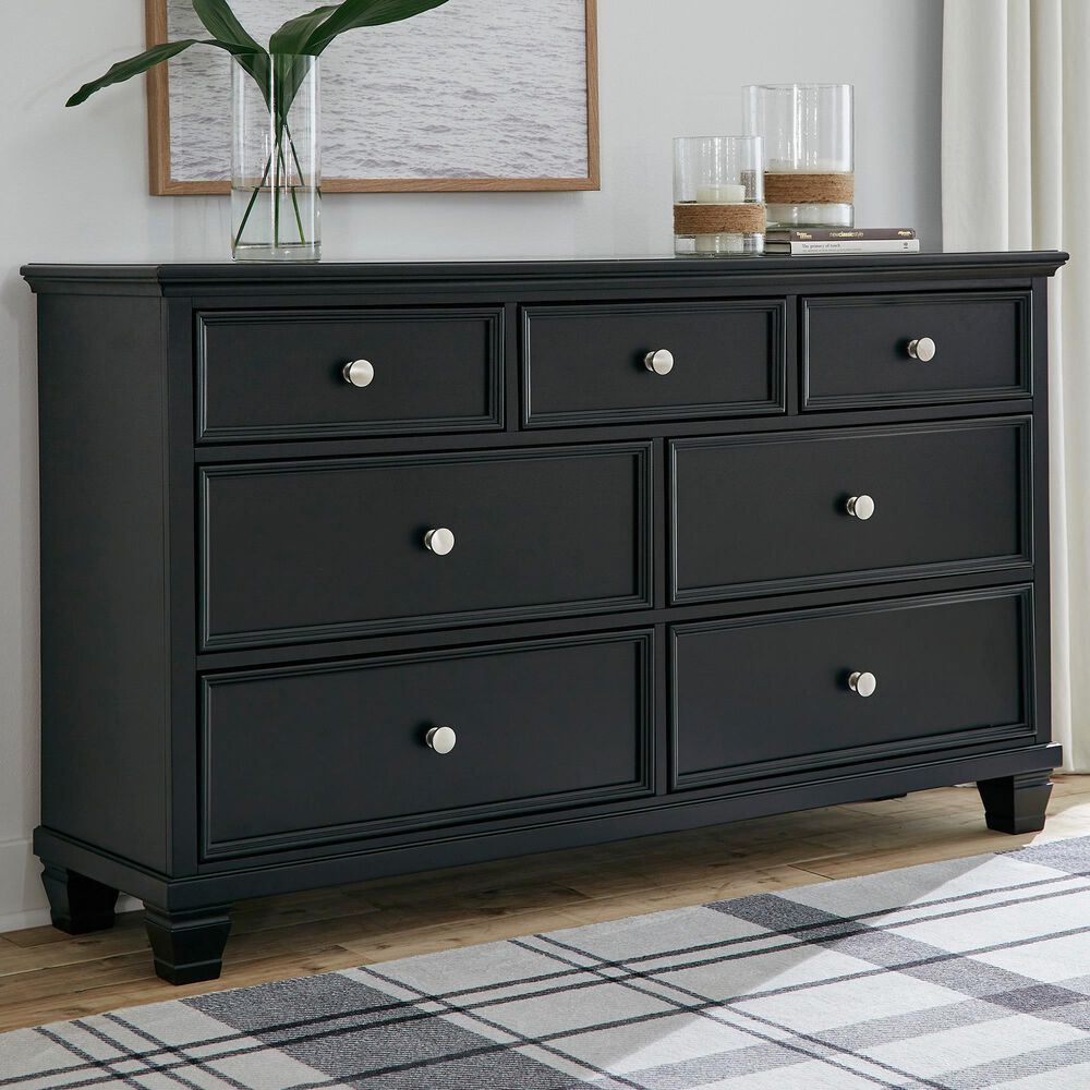 Ashley Lanolee 7-Drawer Dresser in Black, , large