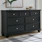 Ashley Lanolee 7-Drawer Dresser in Black, , large