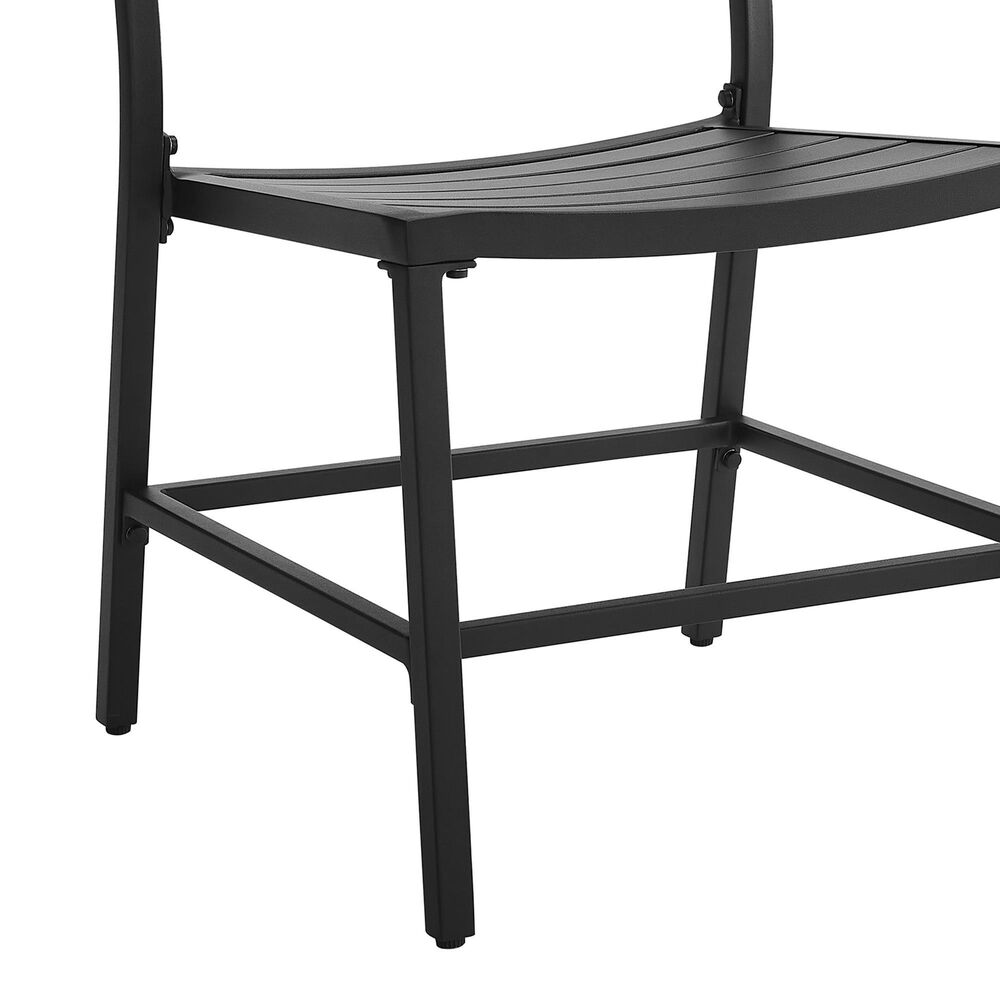 Linon Home Decor Holland Patio Side Chair in Black (Set of 2), , large