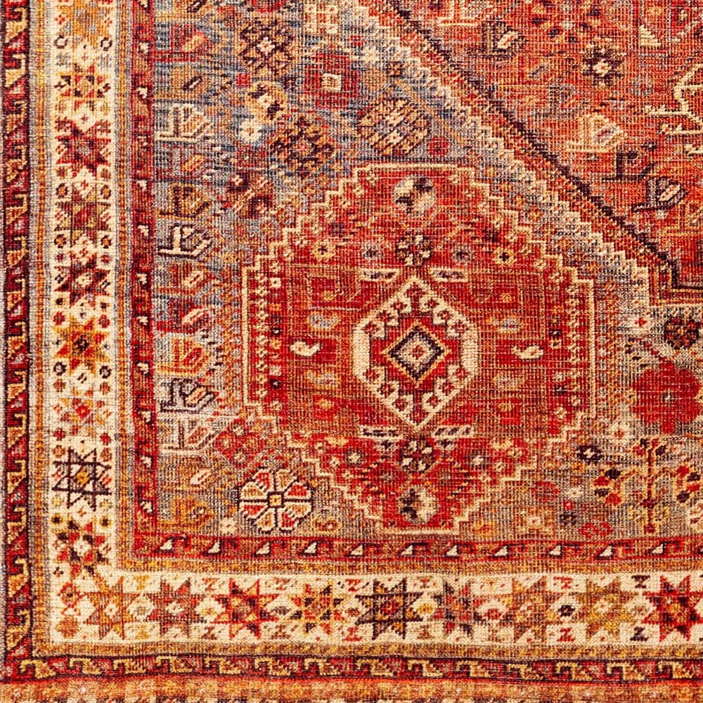 Surya Amelie AML-2339 8&#39;10&quot; x 12&#39; Red, Orange, Brick, Saffron, Charcoal and Wheat Area Rug, , large