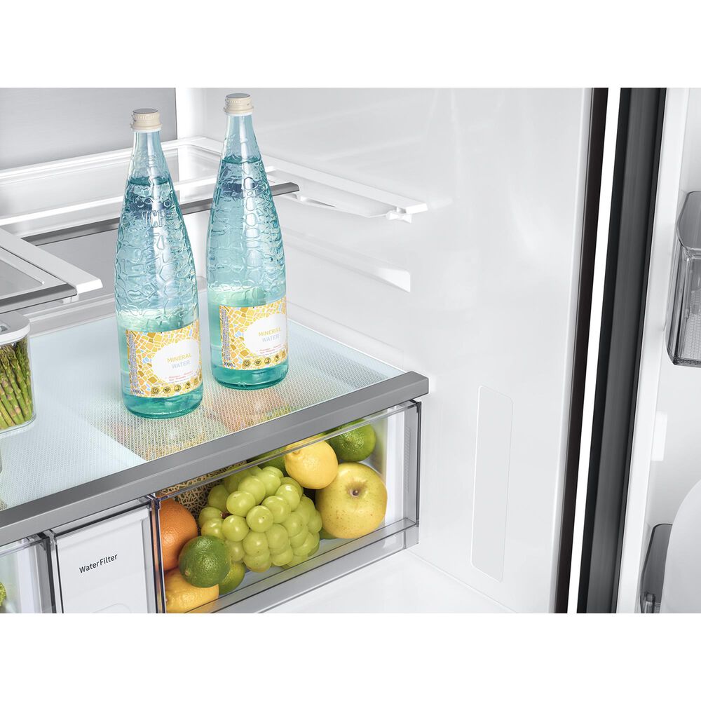Samsung 28.6 Cu. Ft. Bespoke 4-Door French Door Refrigerator with AI Home &amp; AI Vision Inside in Charcoal Glass and Stainless Steel, , large