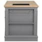 Linon Home Decor Posie Kitchen Island with 2 Stools in Grey, Natural and Black, , large