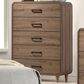 Crown Mark Nyomi 5-Drawer Chest in Light Brown, , large