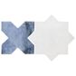 Soho Studio Malta White Star and Denim Blue Cross 6" x 6" Matte Porcelain Tile Kit, , large
