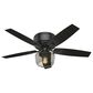Hunter Bennett Low Profile 52" Ceiling Fan with Light in Matte Black, , large