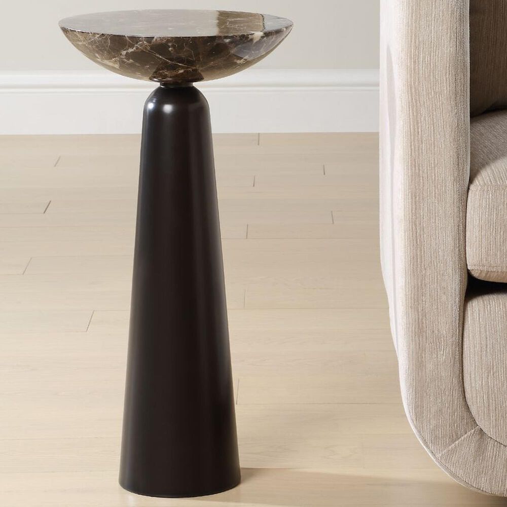 Uttermost Hastings Accent Table in Dark Bronze, White and Brown, , large