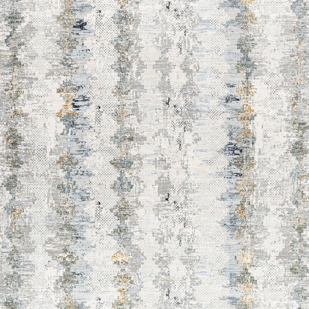 Surya Dresden Off-White, Taupe, Dusty Sage, Ink Blue, Light Gray and Deep Teal 2' x 2'11" Area Rug, , large