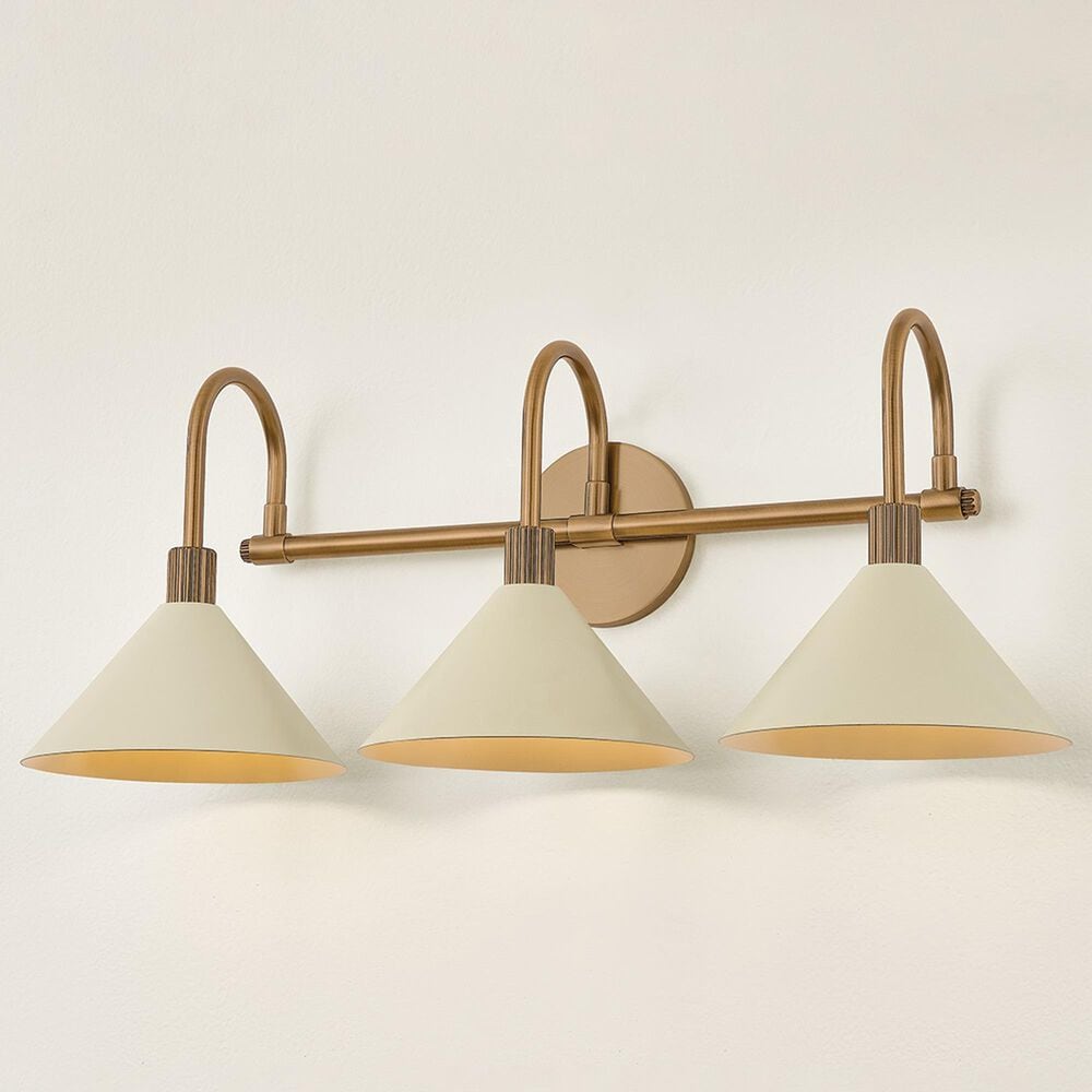 Troy Lighting Jovani 3-Light Bath Vanity in Patina Brass and Soft Sand, , large