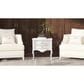 Jennifer Taylor Home Court Side Table in Soft White and Gold, , large
