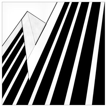 Timberlake Opposition 18" x 18" Canvas Art in Black/White, , large