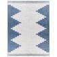 Surya Eagean EAG-2355 Dark Blue, Off-White, Navy and Pale Blue 5"3" x 7"7" Indoor/Outdoor Area Rug, , large