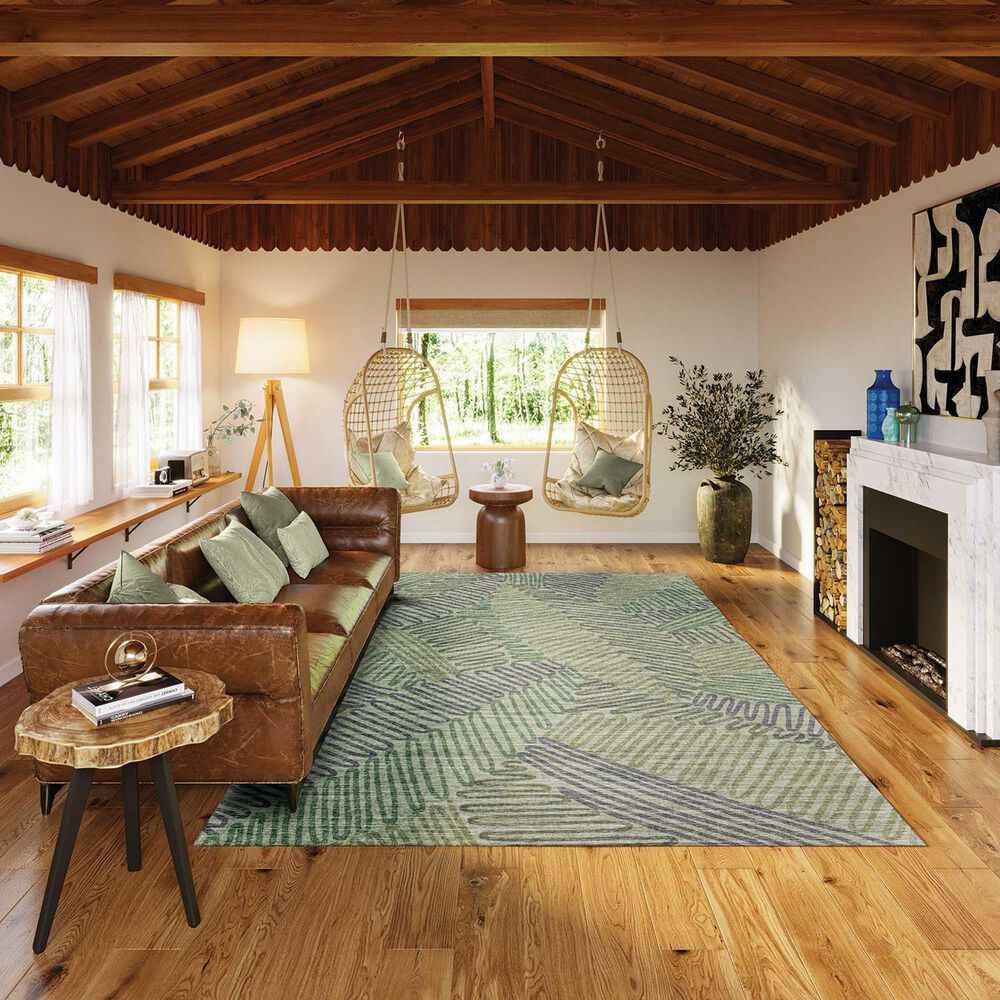 Dalyn Rug Company Sedona Floral 3&#39; x 5&#39; Moss Indoor/Outdoor Area Performance Rug, , large
