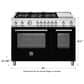 Bertazzoni Master 4.7 Cu.Ft. Gas Range in Nero Matt, , large