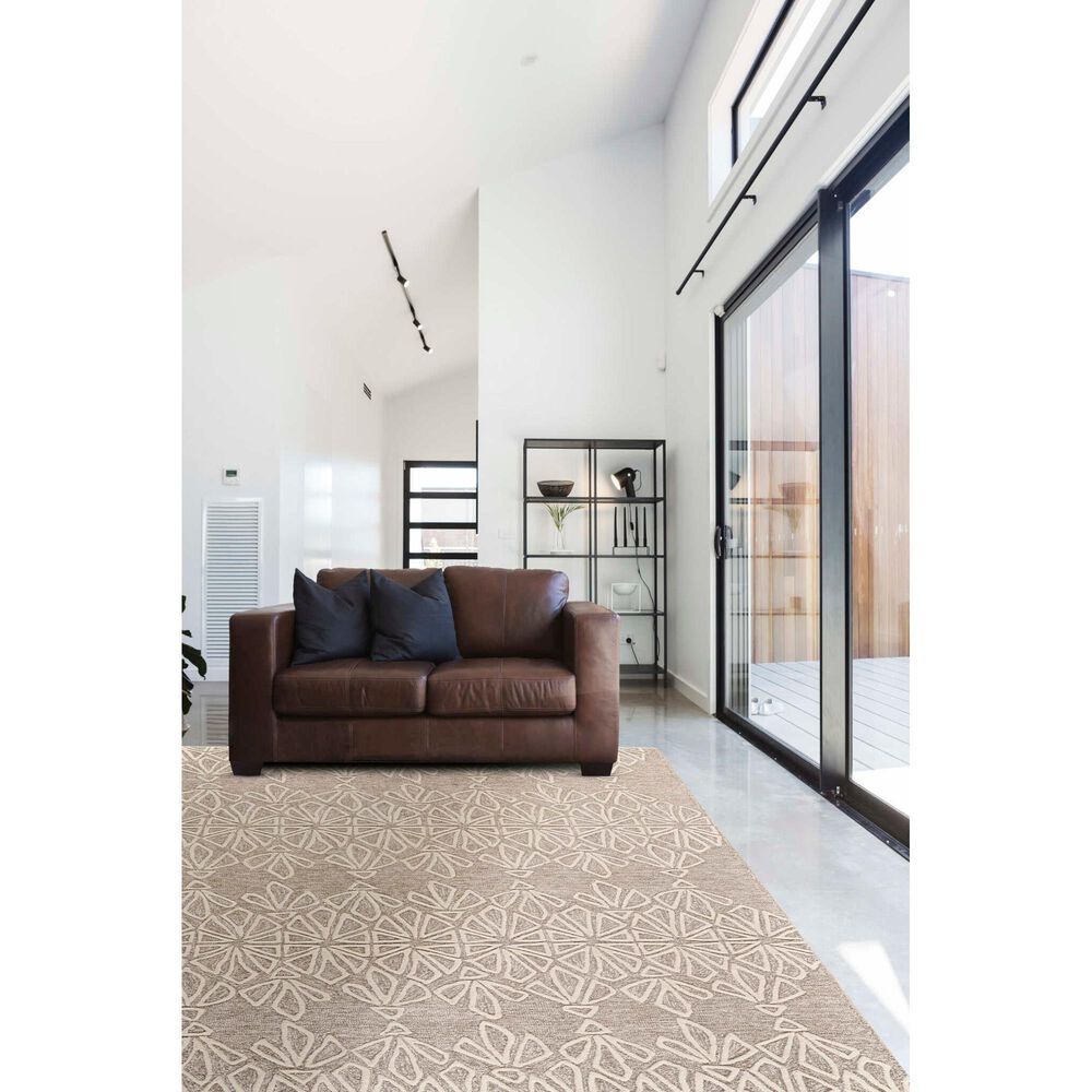 Feizy Rugs Enzo 8&#39; x 11&#39; Ivory and Taupe Area Rug, , large