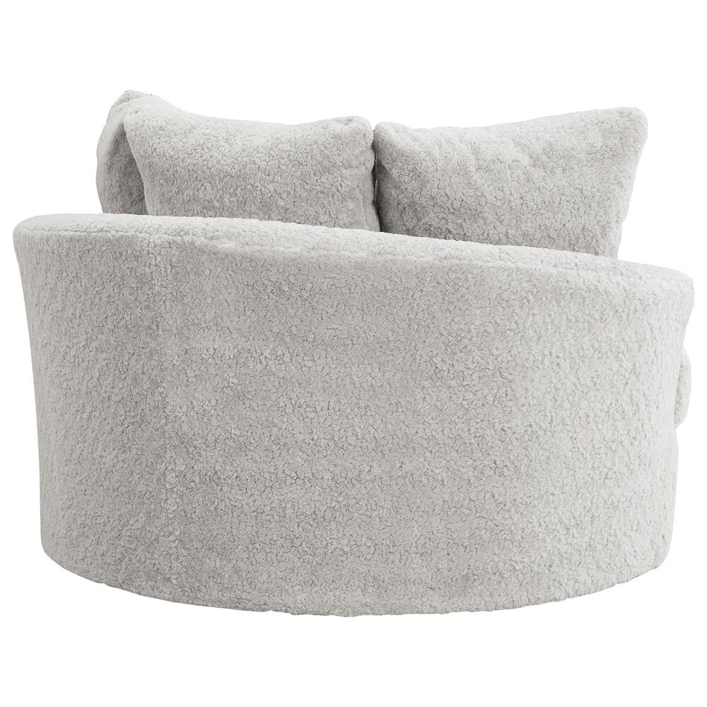 Ashley Cuddle Plush Oversized Swivel Accent Chair in Arctic, , large