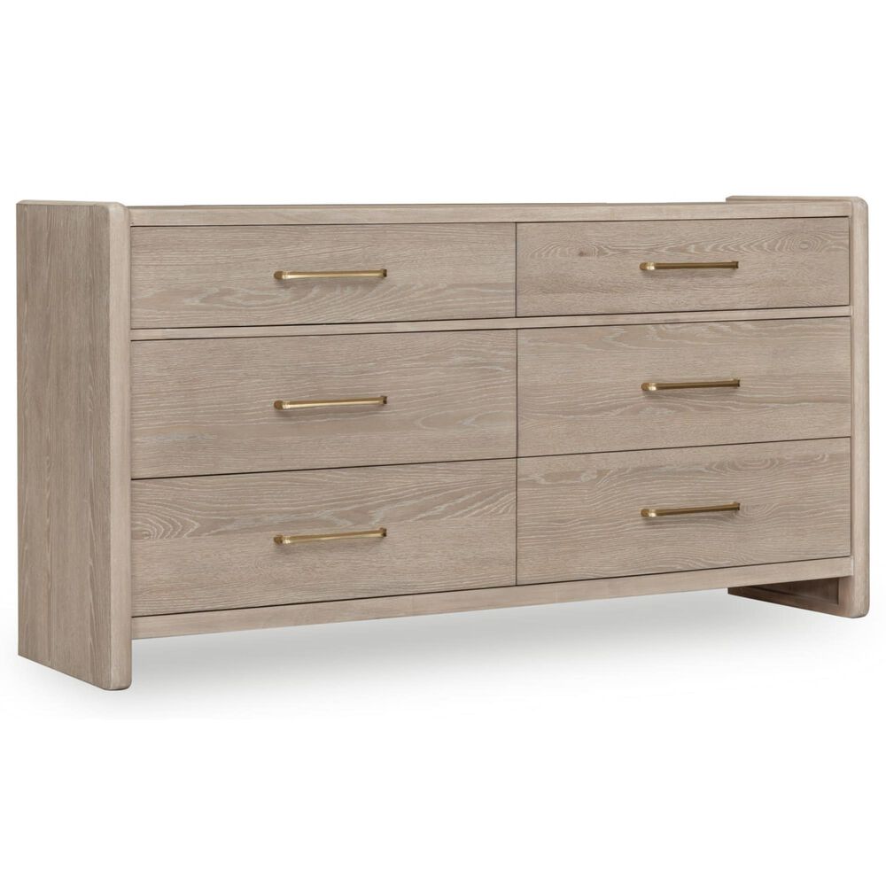 Urban Home Gardenia 6-Drawer Oak Wood Dresser in Chai, , large
