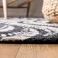 Safavieh Micro-Loop MLP170H 4" x 6" Charcoal and Ivory Area Rug, , large