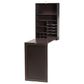 Baxton Studio Millard Wall Mount Folding Desk in Dark Brown, , large