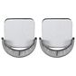 Hearth and Haven 30" Outdoor Barstool with Teak Frame in Light Gray (Set of 2), , large