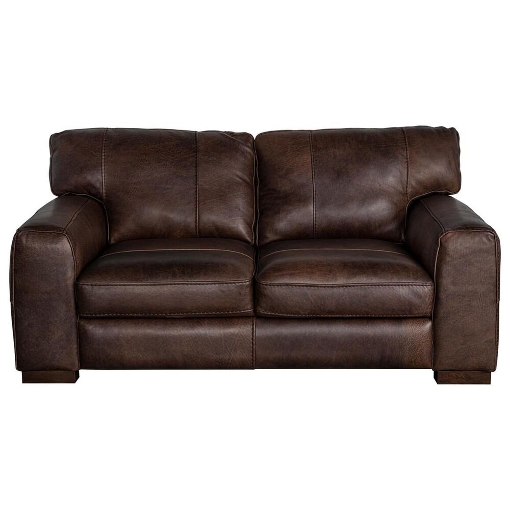 Bordeaux &amp; Co Maxi Stationary Leather Sofa and Loveseat Set in Madison Espresso, , large