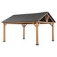 Sunwell Garden 13" x 11" Outdoor Cedar Framed Gazebo in Wood, , large