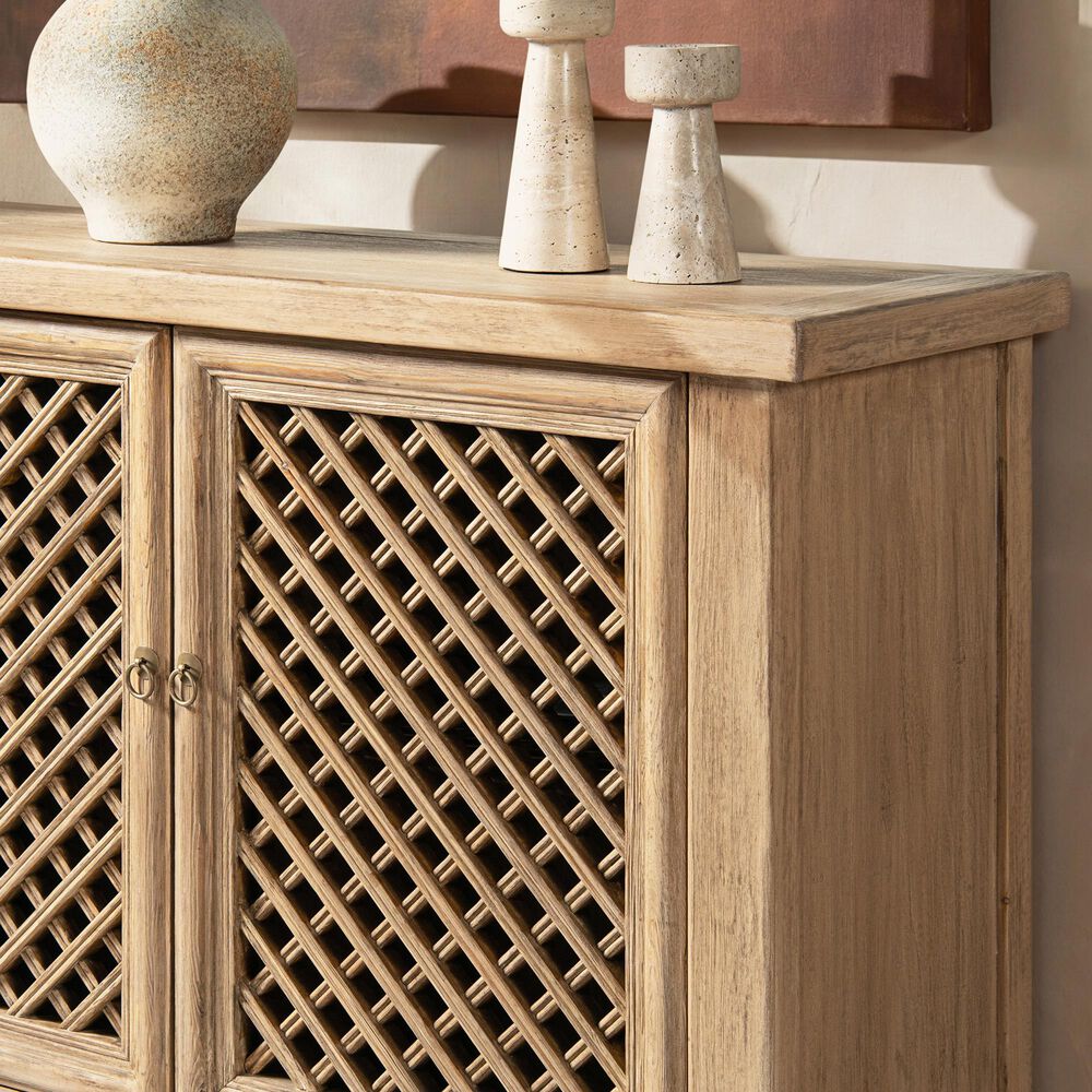 Jennifer Taylor Home Arden 51" 2-Door Accent Storage Cabinet in Heritage Light Natural Brown, , large