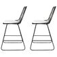 Hearth and Haven Niez Outdoor Counter Stool with Ivory Cushion in Black (Set of 2), , large