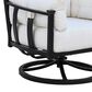 GatherCraft Seville Patio Club Swivel Chair with Cushion in Medora Ivory, , large
