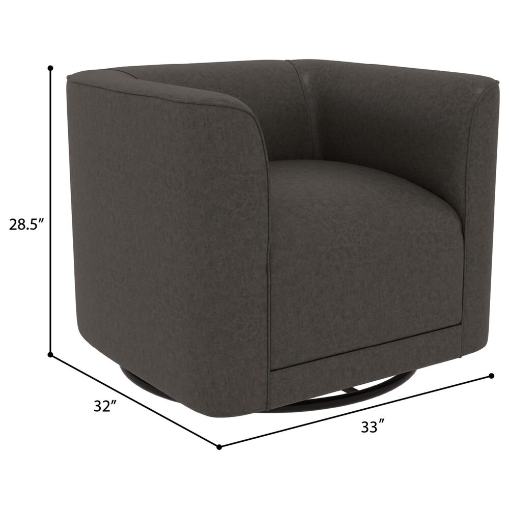 Emerald Home Furnishings Whirlaway Swivel Accent Chair in Durango, , large