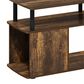 HOMLUX 47.2" Utility Design TV Stand with Open Storage Bookshelf in Amber Pine and Black, , large