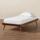 Baxton Studio Karine Twin Platform Bed Frame in Walnut Brown, , large