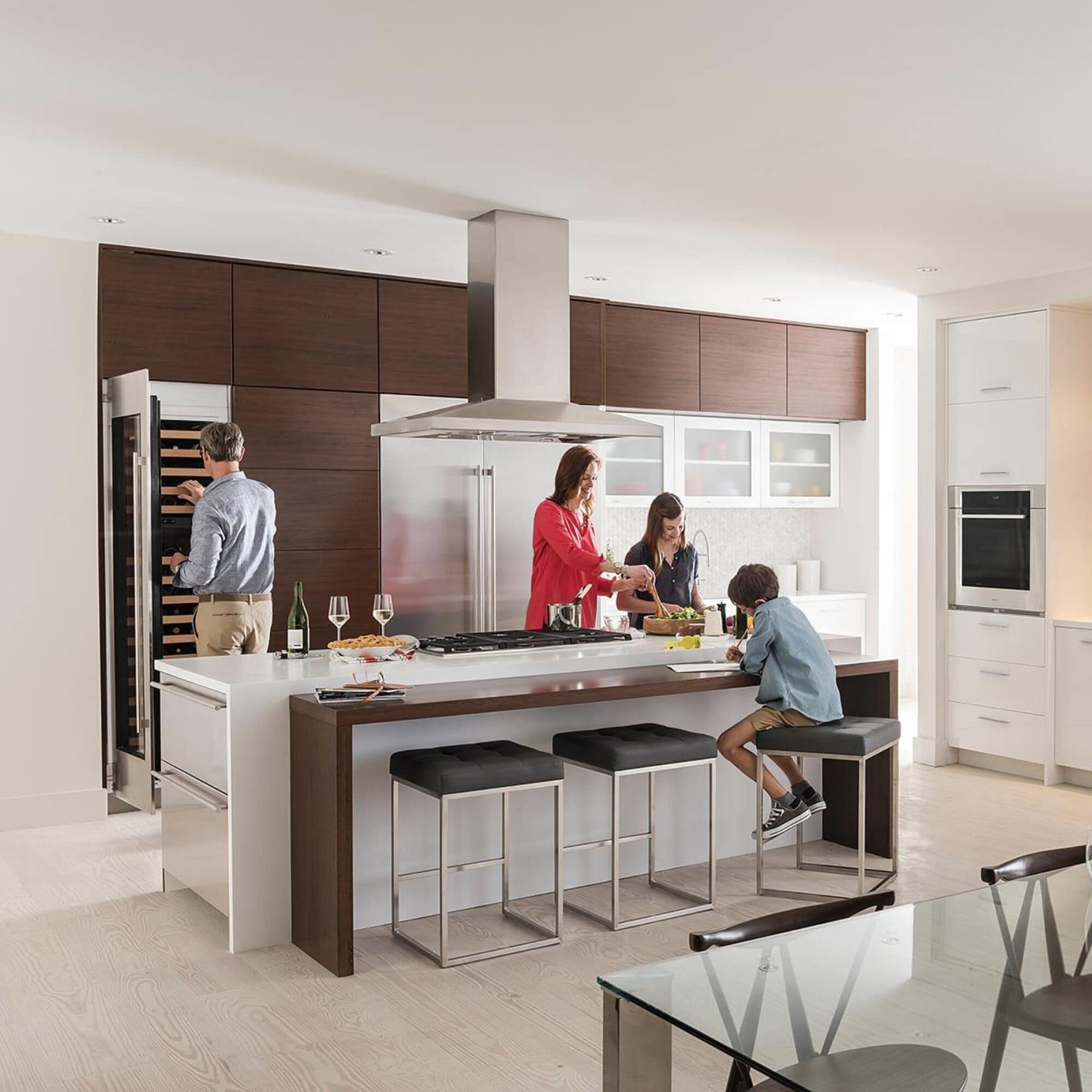 Cooktop store in island