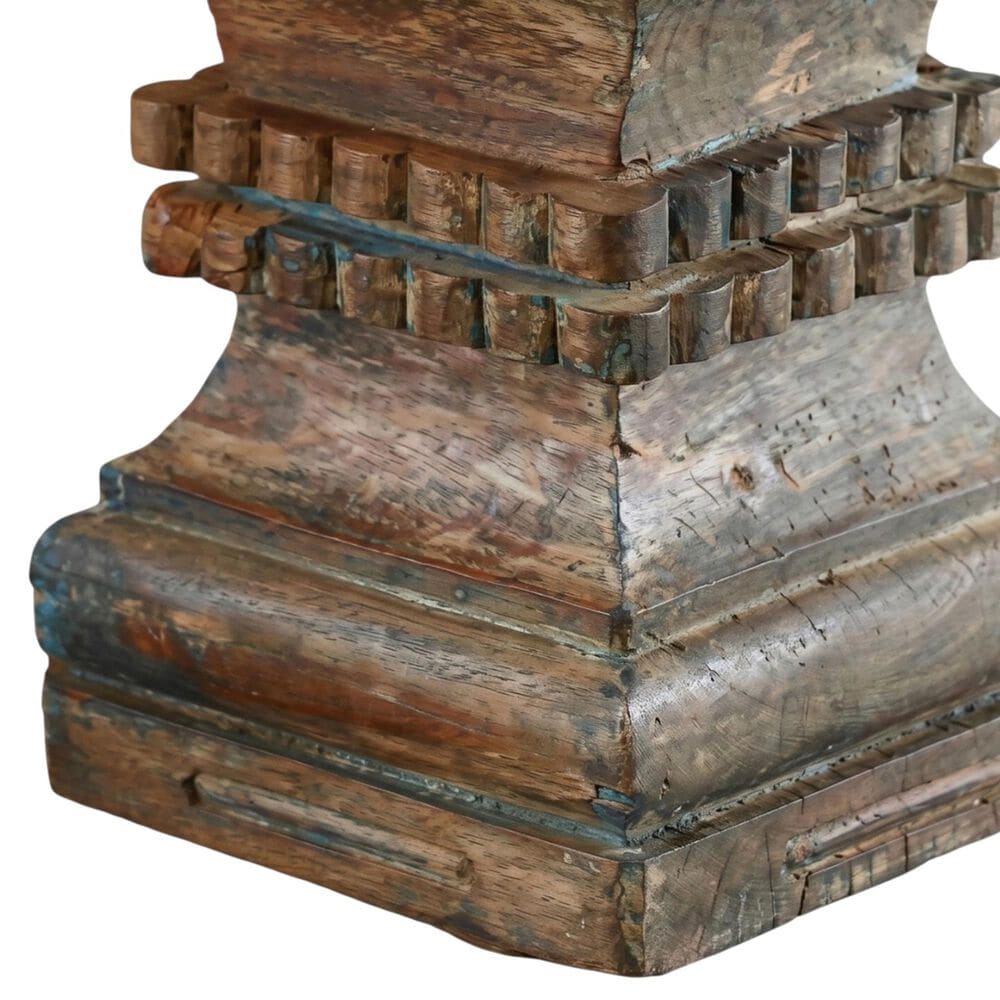Jaipur Home One of a Kind Pillar Base Table in Brown, , large