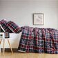 Pem America Truly Soft Cuddle Warmth 3-Piece King Comforter Set in Blue to Red Plaid, , large