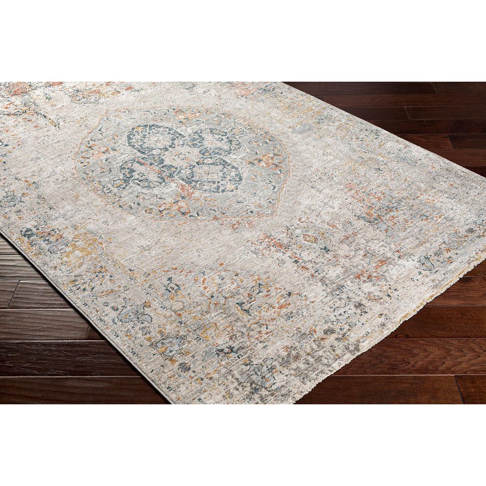 Surya Laila  5&#39; x 7&#39;6&quot; Orange, Teal, Sage, Gray, Cream and Saffron Area Rug, , large