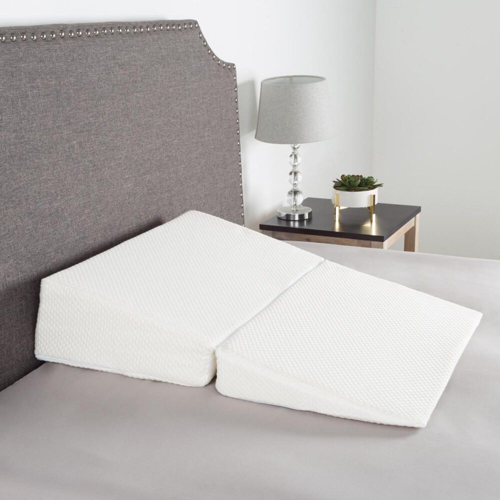 Timberlake Lavish Home Folding Wedge Memory Foam Pillow in Ivory, , large