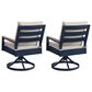 Ashley East Beach Swivel Chair in Navy Blue and Driftwood (Set of 2), , large