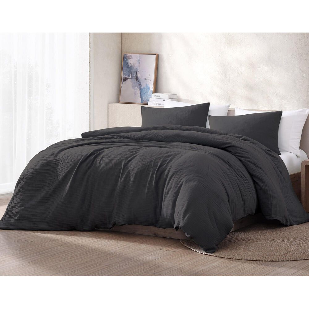 Hallmart Collectibles Daniel Gauze 3-Piece King Comforter Set in Graphite, , large
