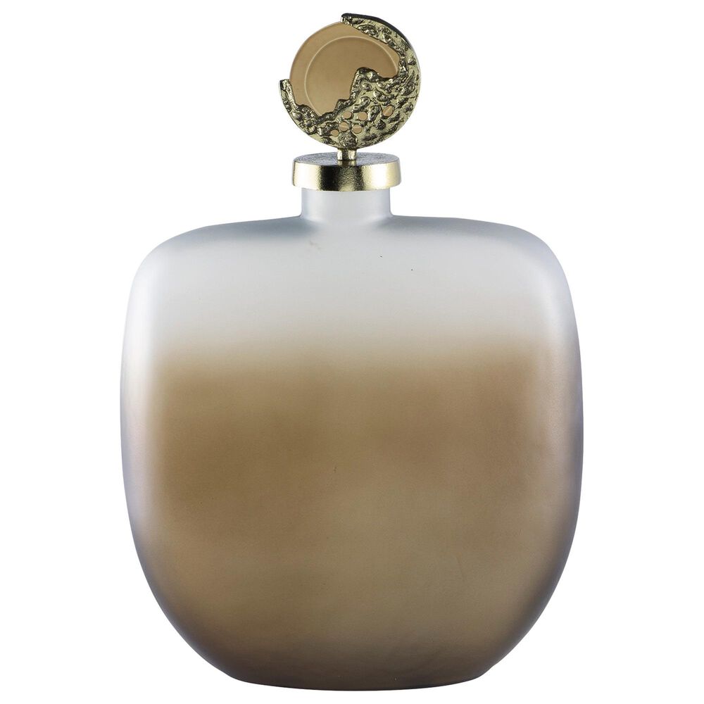 Ashley Acario 17.63" Jar in Taupe and Gold, , large