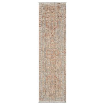 Nourison Lustrous Weave LUW02 2"2" x 7"6" Gray and Brick Runner, , large