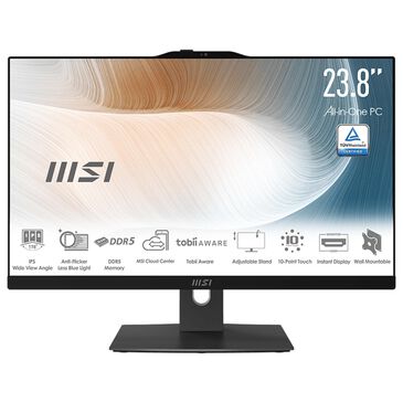 MSI 23.8" Modern AM242 All-in-One Desktop | Intel Core 7-150U - 32GB RAM - Intel Graphics - 1TB SSD in Black, , large