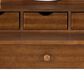 Linon Home Decor Lorna Vanity with Stool in Walnut, , large