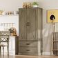 GARVEE 65" Kitchen Pantry Cabinet in Gray, , large