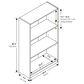 HOMLUX 3-Tier Display Bookshelf with Adjustable Shelves in Light Blue, , large